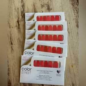 Color Street nail strips in PEACH TEA